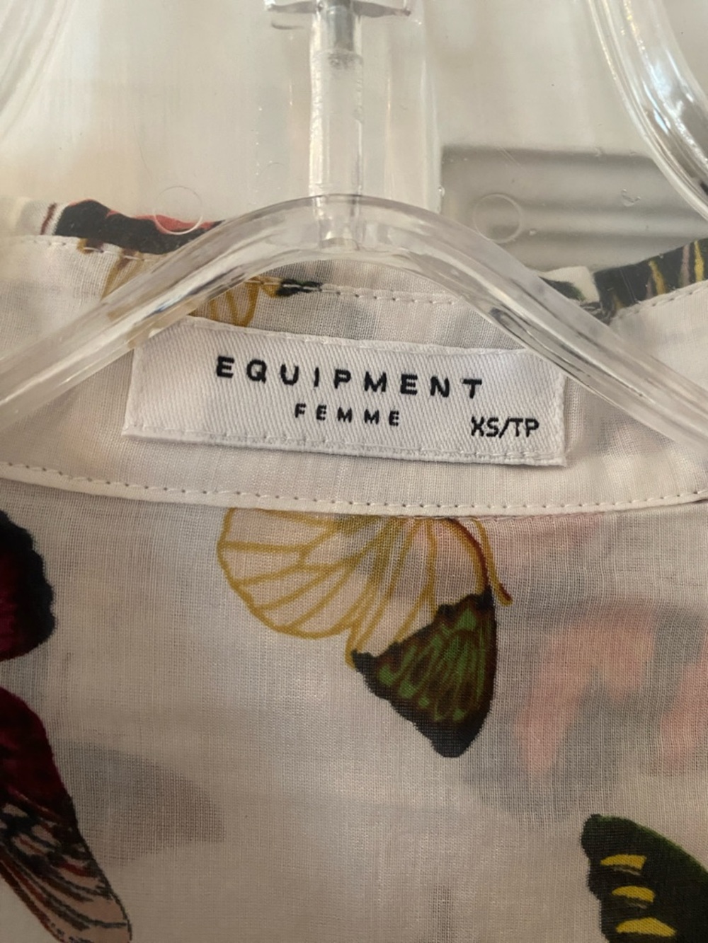 Equipment Silk Butterfly Shirt. Sz. XS - Picture 5 of 7